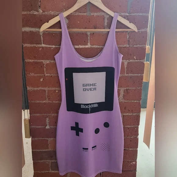 Lavender Gamer Bodycon Dress Blackmilk Clothing Small NWT - Picture 6 of 10